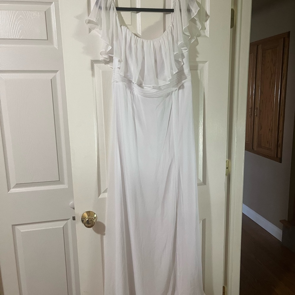 Ever Pretty White Maxi Dress with Ruffles